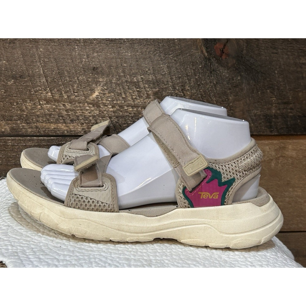 TEVA ZYMIC SANDAL GREY STRAPY HIKING WATER SPORT SHOE WOMENS US 8